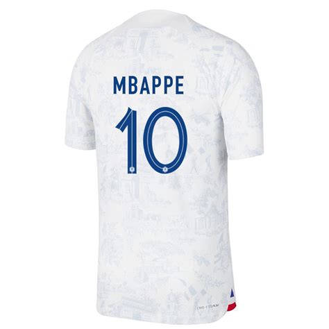 Hombre Camiseta Francia Kylian Mbappe Blanco Azul Equipaci N