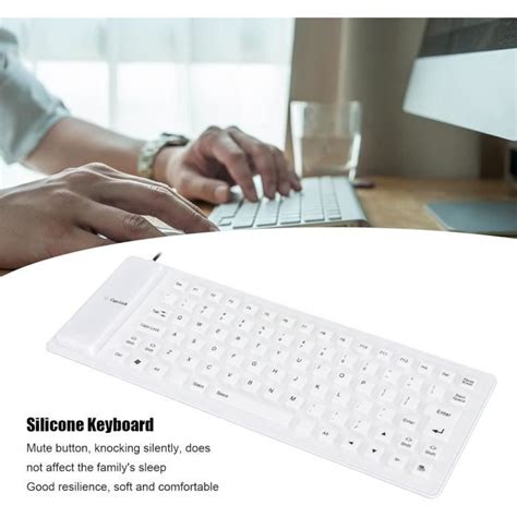 Roll Up Clavier Clavier Flexible Sans Fil Silicone Clavier En Silicone