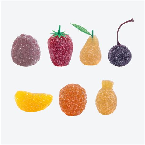 Pâtes de fruits belges de luxe aux jolies formes de fruits 70 de