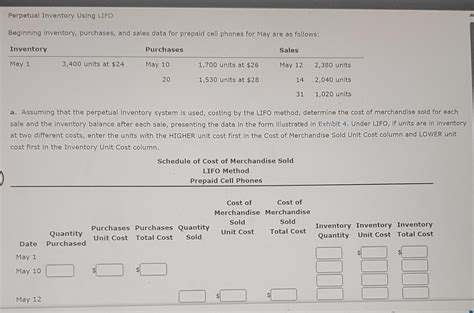 Solved Perpetual Inventory Using Lifo Beginning Inventory Chegg