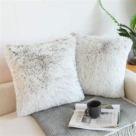 Nordeco Home Luxury Soft Faux Fur Fleece Cushion Cover Pillowcase