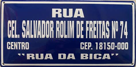 Placa Esmaltada Nome De Rua X Cm Parcelamento Sem Juros