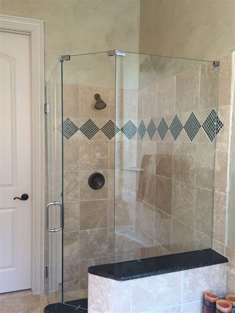 Dark Shower Tile Frameless Dfw Bath And Glass