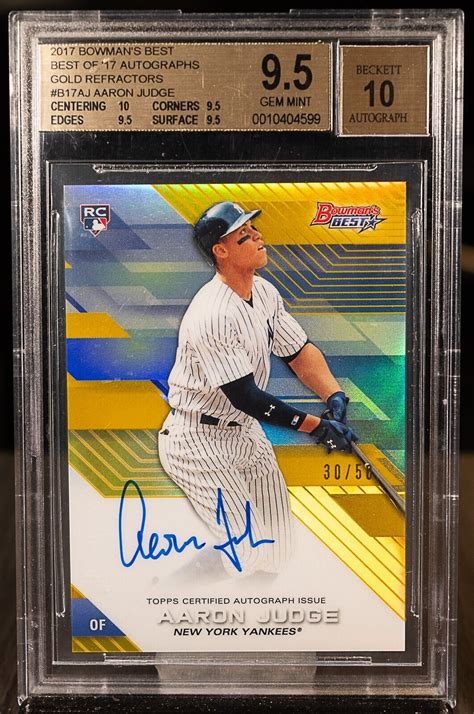 Aaron Judge Bowman Bowman S Best Gold Refractor Rc Auto Bgs