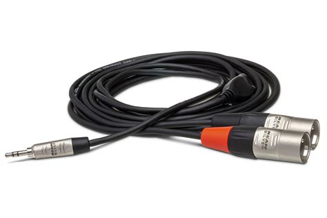 Rean Mm Trs To Dual Xlr M Pro Stereo Breakout Hosa Cables