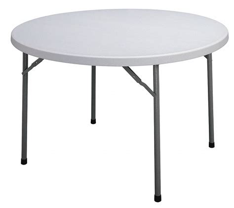 Grainger Approved Round Folding Table 29 In Height 60 In Diameter