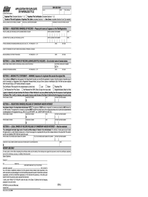 Ca Dmv Fill And Sign Printable Template Online Us