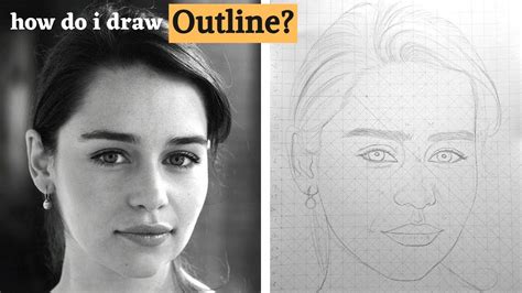 How To Draw Outline Outline Drawing Grid Method How To Draw Outline