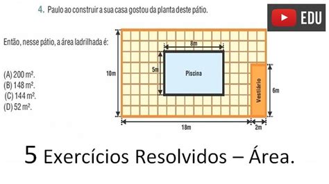 Exercícios De Área Saresp 6º E 7º Anos Youtube