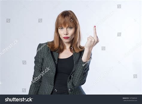 Woman Showing Fuck You Sign Stock Photo Shutterstock