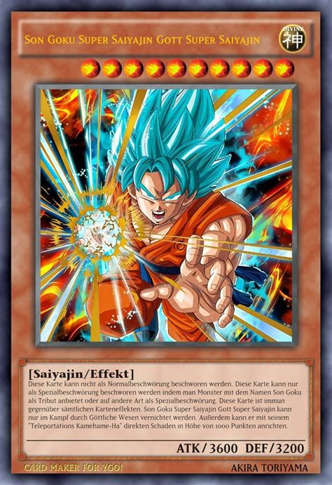 Yu Gi Oh Karte Son Goku Super Saiyajin Gott Super Saiyajin Artwork No