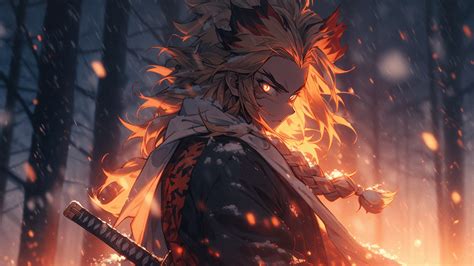 Kyōjurō Rengoku Wallpaper With Psd Ai Behance