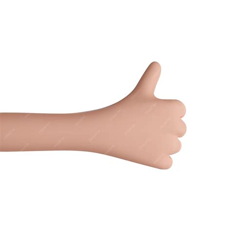 Premium Vector 3d Cartoon Hand With Thumb Finder Up Ok Okay Like Yes