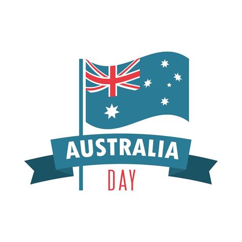 australia day flag national and ribbon celebration 2621711 Vector Art ...