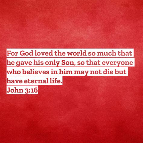 John 3 16 For God Loved The World So Much That He Gave His Only Son So