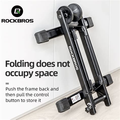 Local Deliveryrockbros Foldable Bike Stand Carbon Steel Mtb Parking