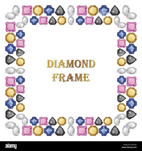 Diamonds Square Frame Stock Vector Image Art Alamy