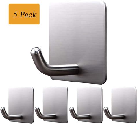 Self Adhesive Hooks Removable Wall Hooks Heavy Duty Kohuijoo Stainless Steel Waterproof Hooks