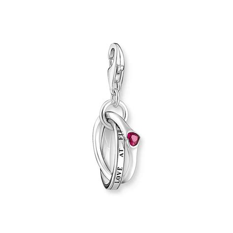 Thomas Sabo Sszekapcsolt Gy R K Ez St Charm Piros K Vel