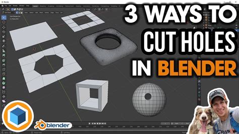 3 Ways To Cut Holes In Objects In Blender Youtube