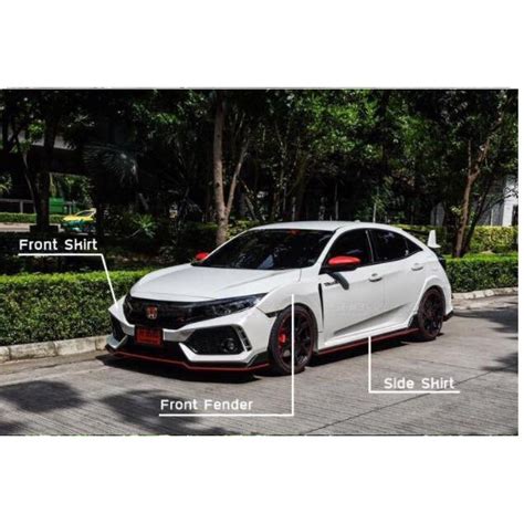 ชุดแต่งสเกิร์ต Civic Fk Hatchback 2017 2019 ทรง Type R Shopee Thailand