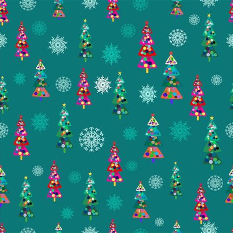 Premium Vector Seamless New Years Pattern Abstract Christmas Trees