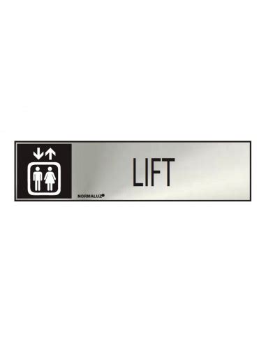 Panneau Informatif Lift Inox Adhesif Mm X Cm