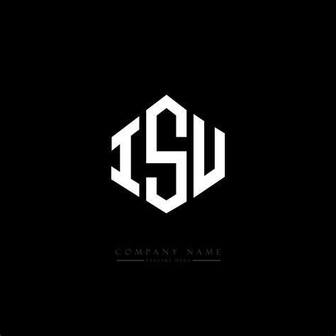 Isu Letter Logo Design With Polygon Shape Isu Polygon And Cube Shape