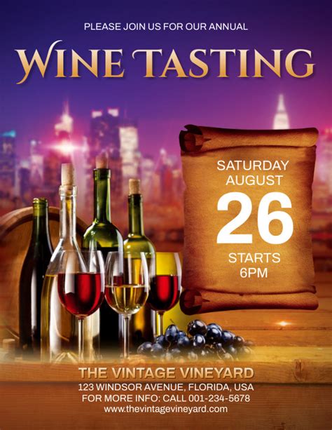 Wine Tasting Flyer Template Postermywall