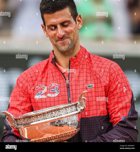 Paris France 11th June 2023 Tennis Player Novak Djokovic From