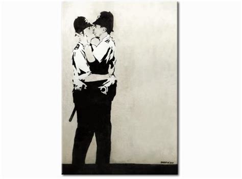 Obraz Cienny Kissing Coppers By Banksy Banksy Reprodukcje Street