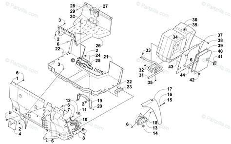 Arctic Cat Side By Side Oem Parts Diagram For Console Floor Panel