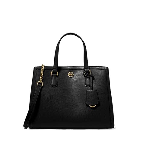 Chantal Medium Pebbled Leather Satchel Vanda Boutique