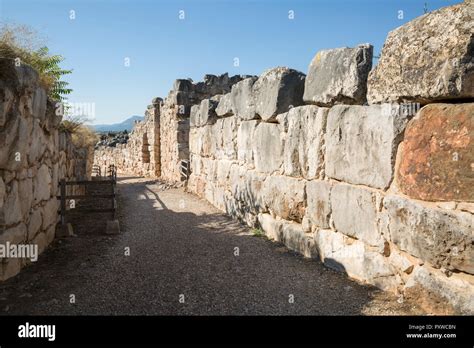 Greece, Peloponnese, Argolis, Tiryns, archaeological site, Cyclopean ...