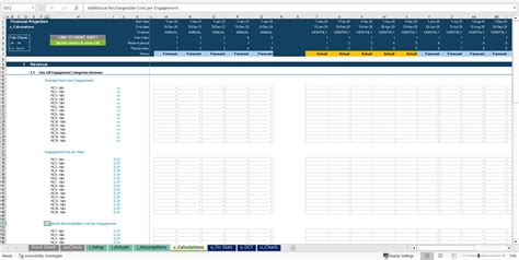 Excel Template Marketing Business Financial Projection Statement