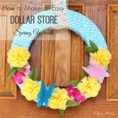 How To Make An Easy Dollar Store Spring Wreath