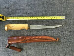 Vintage J Marttiini Rapala Enscribed Fish Fillet Knife W Leather