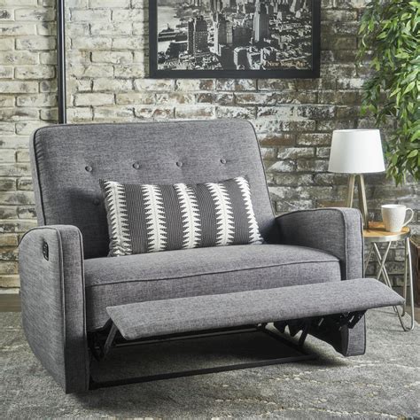 Buttoned Fabric Reclining Loveseat - NH825103 – Noble House Furniture