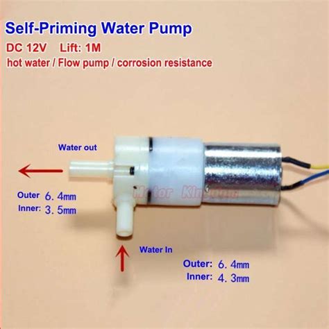 Mini Flow Self Suction Pump DC 6V 12V Micro Self Priming Mute Water