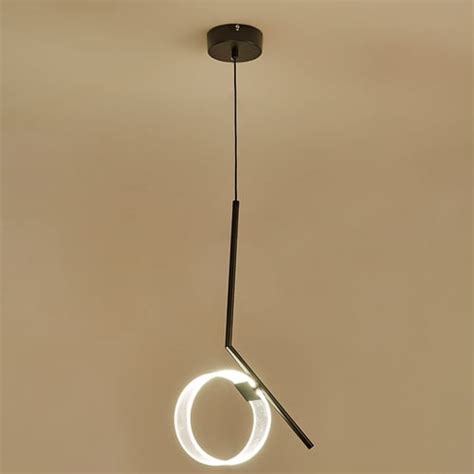 Acrylic Led Pendant Light L Shaped Circular Lamp Homary