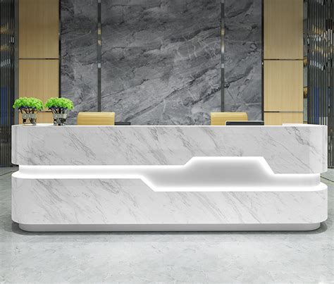 Modern Salon Marble Reception Counter Led Front Desk Price