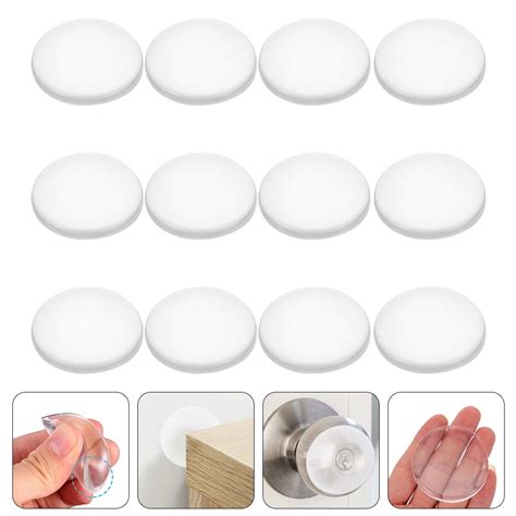 12pcs Self Adhesive Wall Protector Silicone Doorknob Bumpers Wall