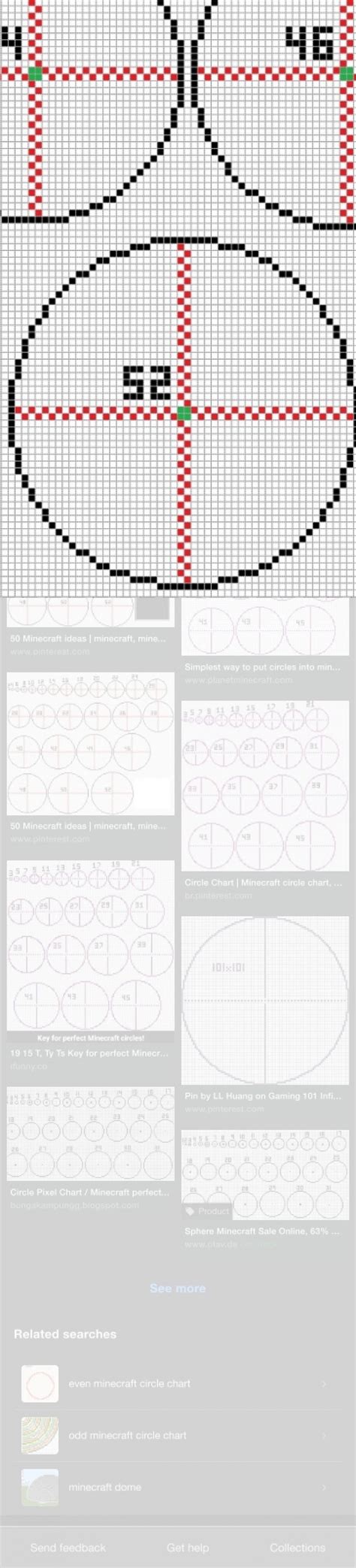 minecraft circle template - Google Search