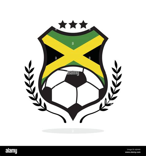 Jamaica national flag football crest Stock Vector Image & Art - Alamy