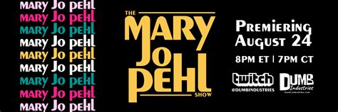 The Mary Jo Pehl Show Premieres Tonight On Twitch At 8pm Et 7pm Ct