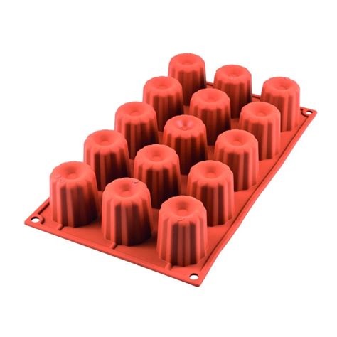 Silicone Mini Cannelé molde 17 5 x 30 cm Silikomart 15 cavidades