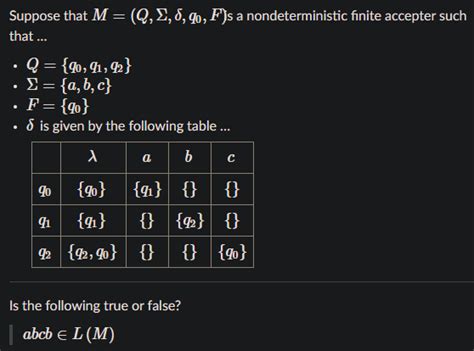 Solved Suppose That M Q F S A Nondeterministic Chegg