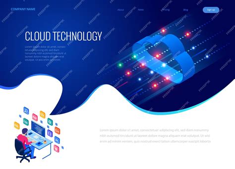 Tecnología De Nube Moderna Isométrica Y Concepto De Red Ilustración De Vector De Servicios De