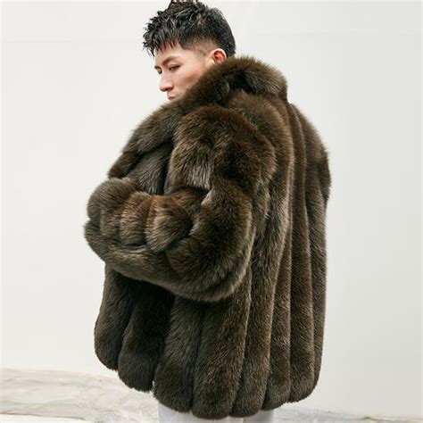 Denny Dora Winter Thick Warm Natural Real Fox Fur Coat Natural Fur