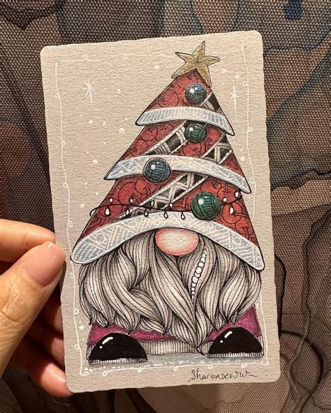 Pin By Valerie On Xmas In Zentangle Patterns Christmas Card Art